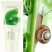 Очищающая пенка для лица на основе муцина улитки / Fresh Herb Snail Cleansing Foam